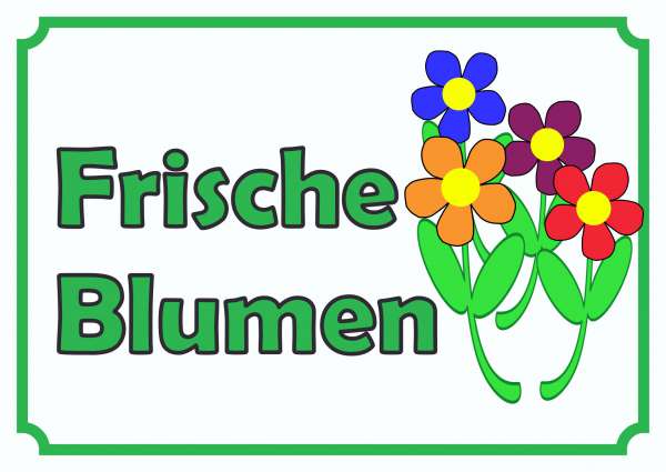 Verkaufsschild Schild Blumen