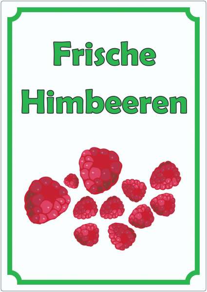 Frische Himbeeren Aufkleber Hochkant