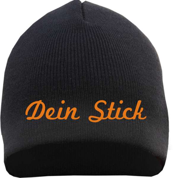 Beanie mit Wunschtext - Schreibschrift - bestickt - Mütze Strickmütze