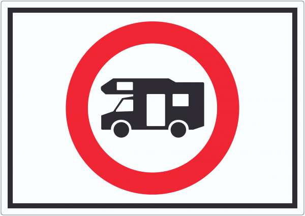 Wohnmobil Durchfahrt verboten Symbol Aufkleber