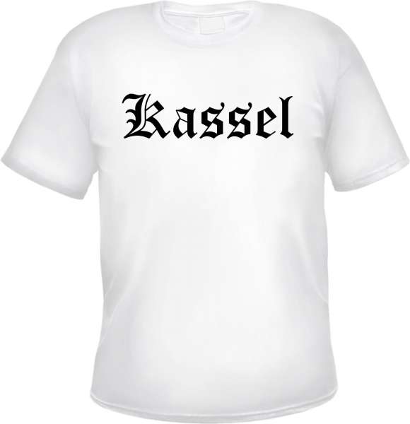 Kassel Herren T-Shirt - Altdeutsch - Weißes Tee Shirt