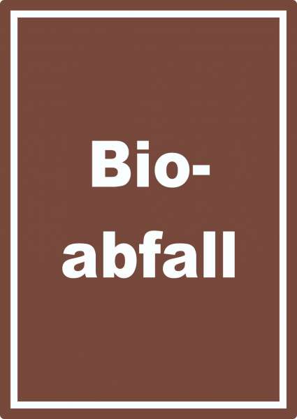 Bioabfall Mülltrennung Aufkleber mit Text