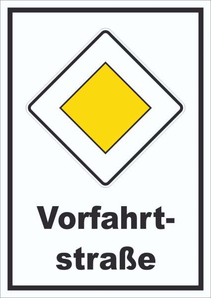 Vorfahrtstraße Schild