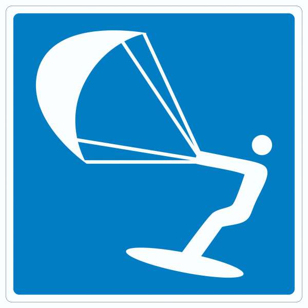 Kitesurfen erlaubt Symbol