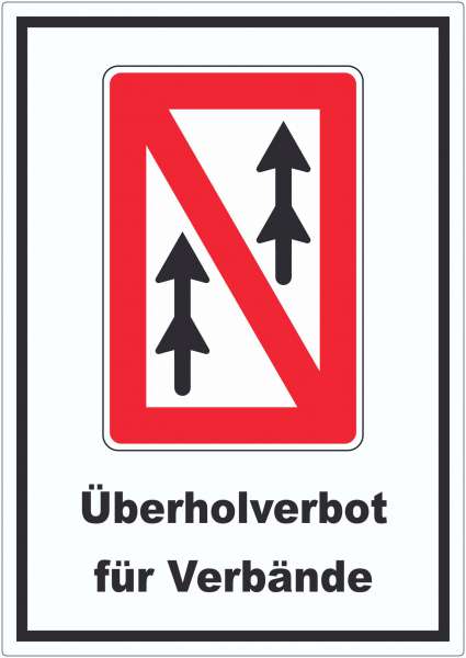 Überholverbot für Verbände Symbol Aufkleber