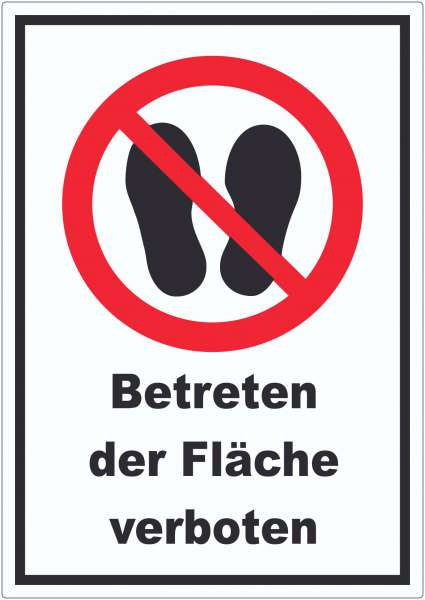 Betreten der Fläche verboten Aufkleber