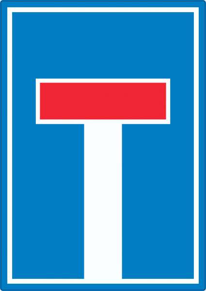 Sackgasse Aufkleber