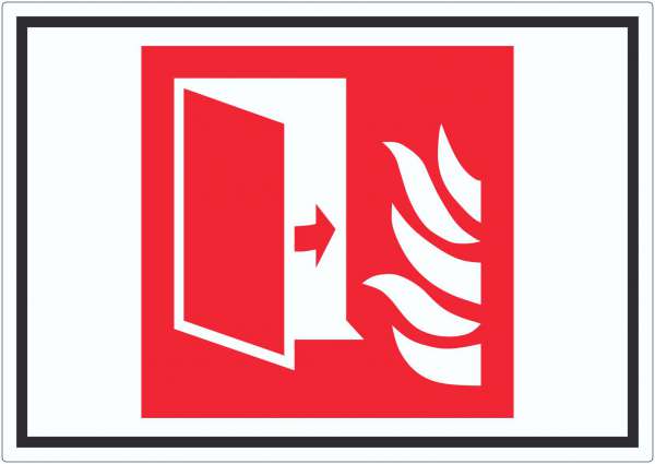 Brandschutztür Brandschutz Symbol Aufkleber