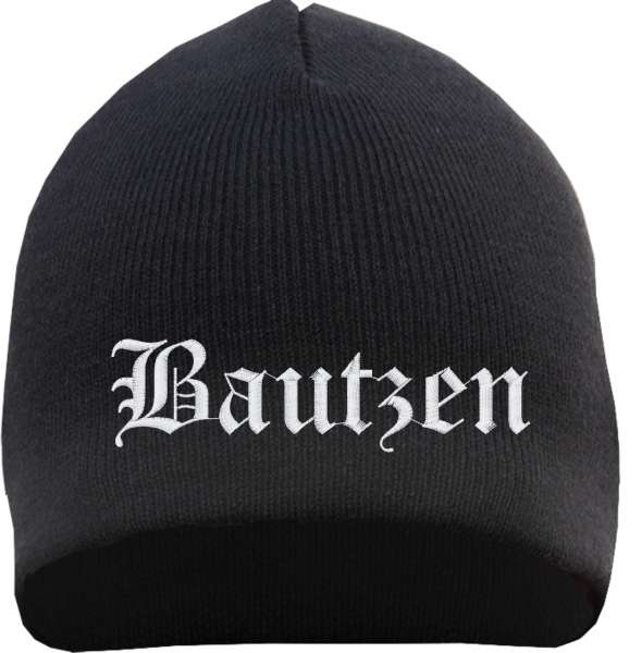 Bautzen Beanie Mütze - Altdeutsch - Bestickt - Strickmütze Wintermütze