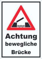 Schild Achtung bewegliche Brücke Schild Achtung bewegliche Brücke