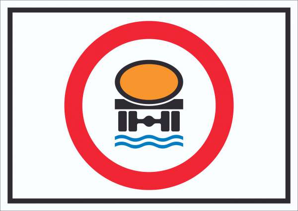 Verbot Kfz mit wassergefährdener Ladung Symbol Schild