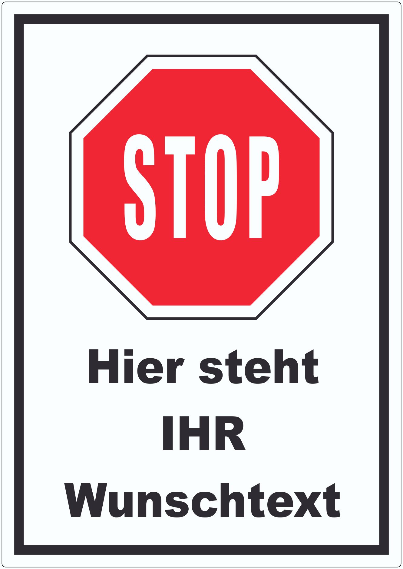 Aufkleber Wunschtext verboten Symbol  HB-Druck Schilder, Textildruck &  Stickerei Onlineshop