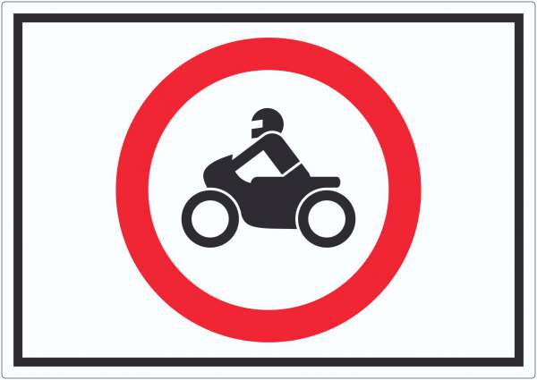 Aufkleber Verbot Krafträder Symbol