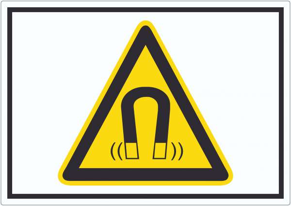 Achtung Magnetisches Feld Symbol Aufkleber