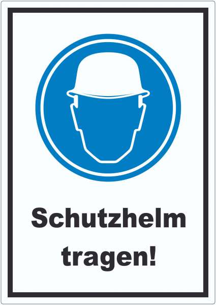 Schutzhelm tragen Aufkleber