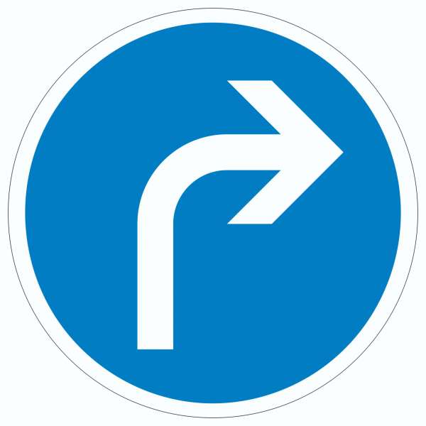 Aufkleber Kreis Fahrtrichtung rechts Symbol