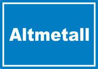 Altmetall Mülltrennung Aufkleber mit Text Altmetall Mülltrennung Aufkleber mit Text