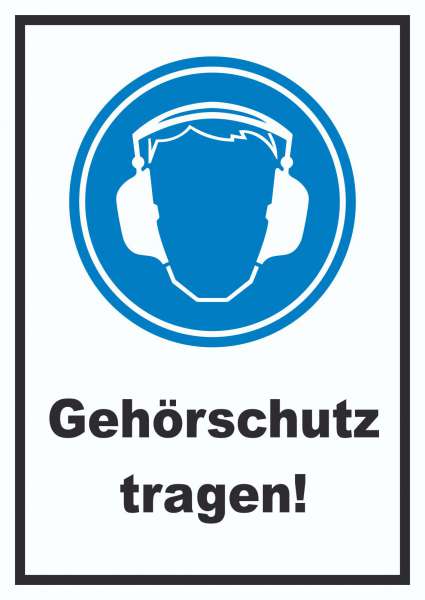 Gehörschutz tragen Schild