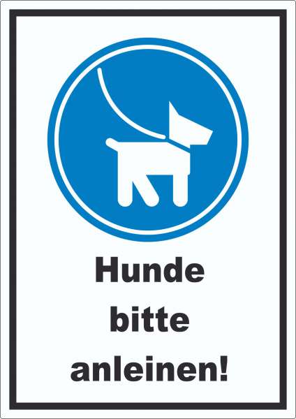 Hunde bitte anleinen Aufkleber