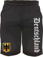 Deutschland Sweatshorts - Altdeutsch bedruckt - Kurze Hose Shorts Wappen Deutschland Sweatshorts - Altdeutsch bedruckt - Kurze Hose Shorts Wappen