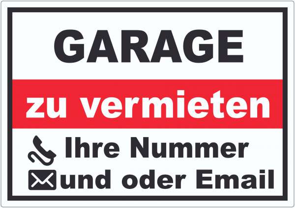 Garage zu vermieten Aufkleber