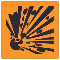 Aufkleber Quadrat Gefahrensymbol Explosionsgefahr Symbol Aufkleber Quadrat Gefahrensymbol Explosionsgefahr Symbol