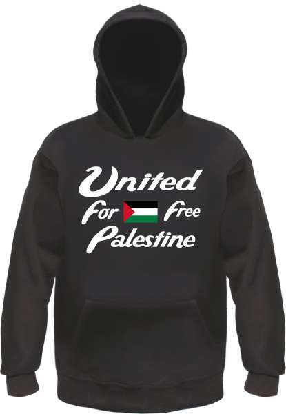 United For A Free Palestine - Palästina Kapuzensweatshirt - bedruckt - Hoodie Kapuzenpullover