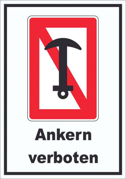 Ankern verboten Aufkleber