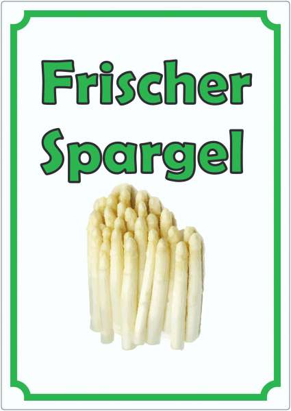 Werbeaufkleber Aufkleber Spargel Hochkant