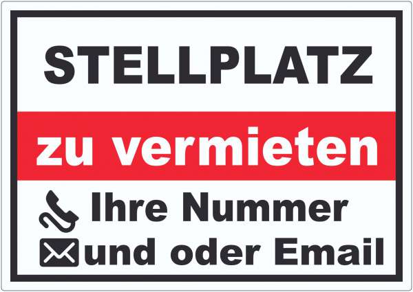 Stellplatz zu vermieten Aufkleber