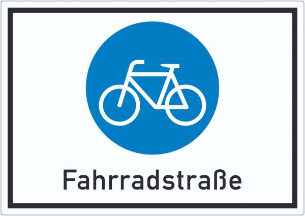 Aufkleber Fahrradstraße Symbol