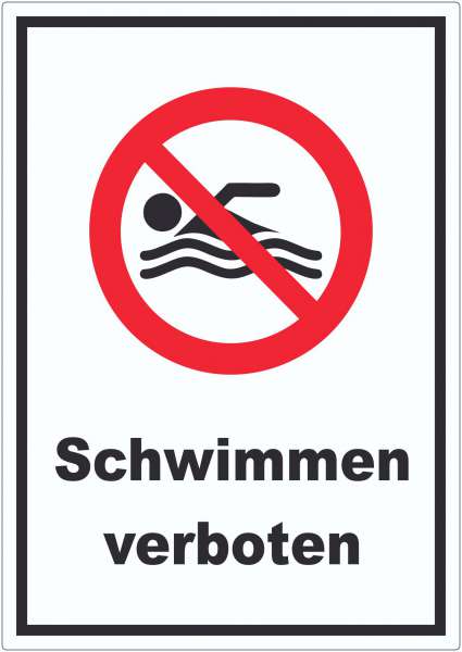 Schwimmen verboten Aufkleber