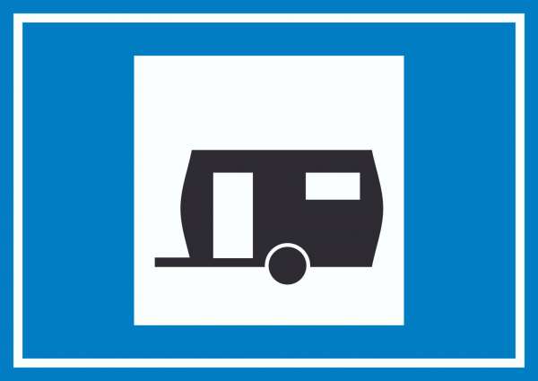Wohnwagen Symbol Schild