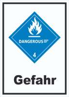 Schild wasserreaktive Stoffe Gefahr Dangerous when wet hochkant Schild wasserreaktive Stoffe Gefahr Dangerous when wet hochkant