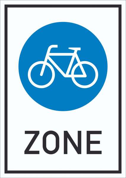 Schild Fahrradzone