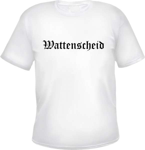 Wattenscheid Herren T-Shirt - Altdeutsch - Weißes Tee Shirt